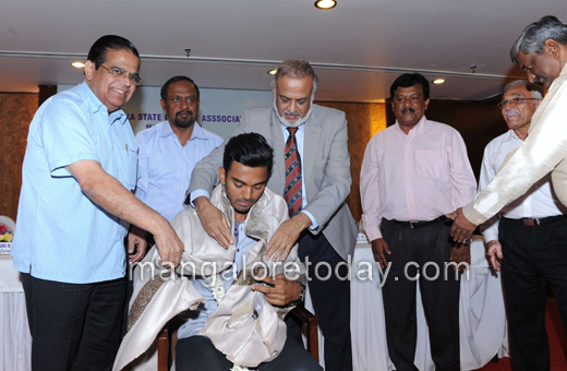 KL Rahul felicitation in Mangaloure